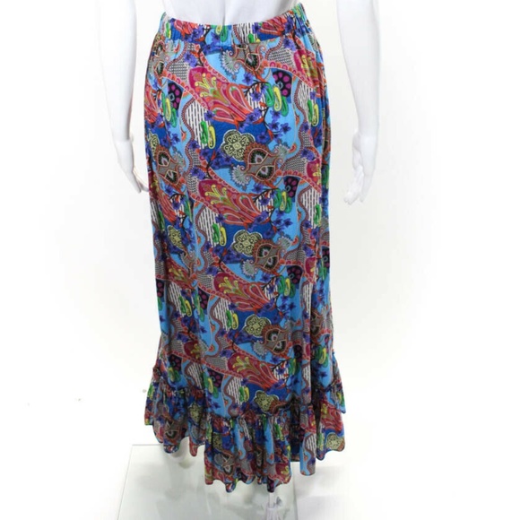 Etro Maxi Paisley Colorful Skirt 42 - Picture 2 of 6
